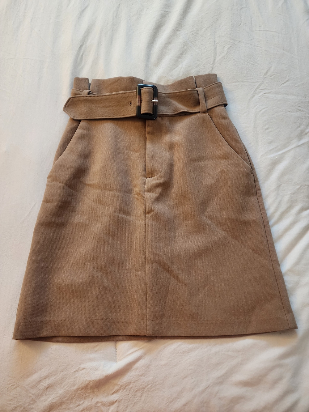 Banana Republic Tan Belted Pencil Skirt